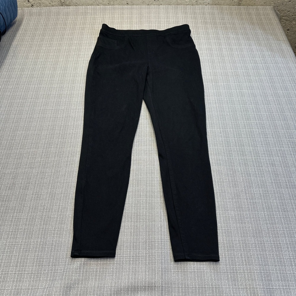 Spanx Black Leggings Womens Large‎ Slimming Stretch Pull On Ponte Skinny Pants